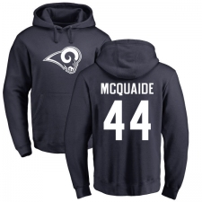 NFL Nike Los Angeles Rams #44 Jacob McQuaide Navy Blue Name & Number Logo Pullover Hoodie