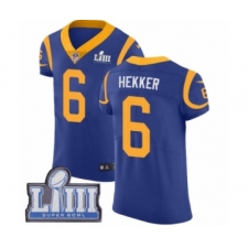 Men's Nike Los Angeles Rams #6 Johnny Hekker Royal Blue Alternate Vapor Untouchable Elite Player Super Bowl LIII Bound NFL Jersey
