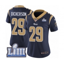 Women's Nike Los Angeles Rams #29 Eric Dickerson Navy Blue Team Color Vapor Untouchable Limited Player Super Bowl LIII Bound NFL Jersey