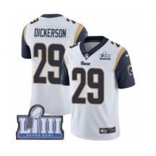 Youth Nike Los Angeles Rams #29 Eric Dickerson White Vapor Untouchable Limited Player Super Bowl LIII Bound NFL Jersey