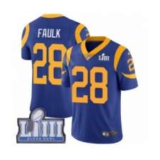 Youth Nike Los Angeles Rams #28 Marshall Faulk Royal Blue Alternate Vapor Untouchable Limited Player Super Bowl LIII Bound NFL Jersey