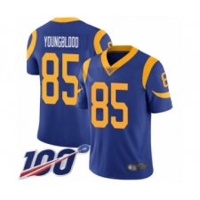 Men's Los Angeles Rams #85 Jack Youngblood Royal Blue Alternate Vapor Untouchable Limited Player 100th Season Football Jersey