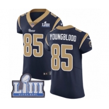 Men's Nike Los Angeles Rams #85 Jack Youngblood Navy Blue Team Color Vapor Untouchable Elite Player Super Bowl LIII Bound NFL Jersey