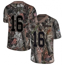 Youth Nike Los Angeles Rams #16 Jared Goff Camo Rush Realtree Limited NFL Jersey