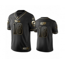 Men's Los Angeles Rams #18 Cooper Kupp Limited Black Golden Edition Football Jersey