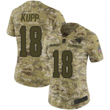 Women's Nike Los Angeles Rams #18 Cooper Kupp Limited Camo 2018 Salute to Service NFL Jersey