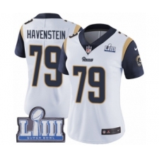 Women's Nike Los Angeles Rams #79 Rob Havenstein White Vapor Untouchable Limited Player Super Bowl LIII Bound NFL Jersey