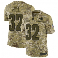 Men's Nike Los Angeles Rams #32 Troy Hill Limited Camo 2018 Salute to Service NFL Jersey