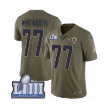 Youth Nike Los Angeles Rams #77 Andrew Whitworth Limited Olive 2017 Salute to Service Super Bowl LIII Bound NFL Jersey
