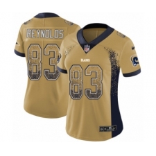 Women's Nike Los Angeles Rams #83 Josh Reynolds Limited Gold Rush Drift Fashion NFL Jersey