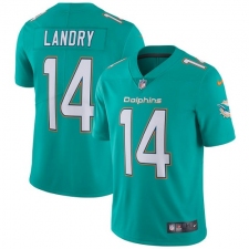 Youth Nike Miami Dolphins #14 Jarvis Landry Aqua Green Team Color Vapor Untouchable Limited Player NFL Jersey