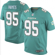 Men's Nike Miami Dolphins #95 William Hayes Elite Aqua Green Team Color NFL Jersey