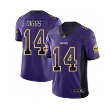 Men's Nike Minnesota Vikings #14 Stefon Diggs Limited Purple Rush Drift Fashion NFL Jersey