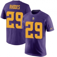 Nike Minnesota Vikings #29 Xavier Rhodes Purple Rush Pride Name & Number T-Shirt