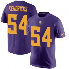 Nike Minnesota Vikings #54 Eric Kendricks Purple Rush Pride Name & Number T-Shirt