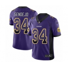 Youth Nike Minnesota Vikings #34 Andrew Sendejo Limited Purple Rush Drift Fashion NFL Jersey