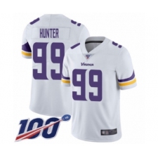 Men's Minnesota Vikings #99 Danielle Hunter White Vapor Untouchable Limited Player 100th Season Football Jersey