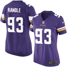 Women's Nike Minnesota Vikings #93 John Randle Game Purple Team Color NFL Jersey