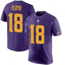 Nike Minnesota Vikings #18 Michael Floyd Purple Rush Pride Name & Number T-Shirt
