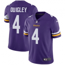 Youth Nike Minnesota Vikings #4 Ryan Quigley Purple Team Color Vapor Untouchable Limited Player NFL Jersey