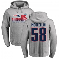 Nike New England Patriots #58 Shea McClellin Heather Gray 2017 AFC Champions Pullover Hoodie