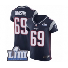 Men's Nike New England Patriots #69 Shaq Mason Navy Blue Team Color Vapor Untouchable Elite Player Super Bowl LIII Bound NFL Jersey