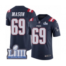 Youth Nike New England Patriots #69 Shaq Mason Limited Navy Blue Rush Vapor Untouchable Super Bowl LIII Bound NFL Jersey