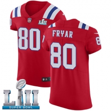 Men's Nike New England Patriots #80 Irving Fryar Red Alternate Vapor Untouchable Elite Player Super Bowl LII NFL Jersey