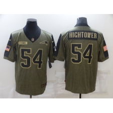 Men's New England Patriots #54 Dont'a Hightower Nike Olive 2021 Salute To Service Limited Player Jersey