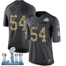 Men's Nike New England Patriots #54 Dont'a Hightower Limited Black 2016 Salute to Service Super Bowl LII NFL Jersey