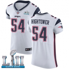 Men's Nike New England Patriots #54 Dont'a Hightower White Vapor Untouchable Elite Player Super Bowl LII NFL Jersey