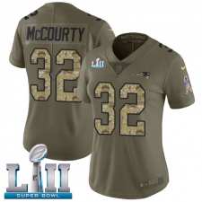 Women's Nike New England Patriots #32 Devin McCourty Limited Olive/Camo 2017 Salute to Service Super Bowl LII NFL Jersey