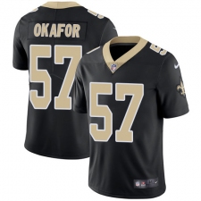 Men's Nike New Orleans Saints #91 Alex Okafor Black Team Color Vapor Untouchable Limited Player NFL Jersey