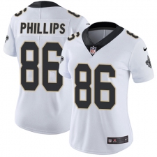Women's Nike New Orleans Saints #86 John Phillips White Vapor Untouchable Limited Player NFL Jersey