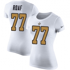 Women's Nike New Orleans Saints #77 Willie Roaf White Rush Pride Name & Number T-Shirt
