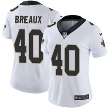 Women's Nike New Orleans Saints #40 Delvin Breaux Elite White NFL Jersey