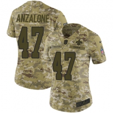 Women's Nike New Orleans Saints #47 Alex Anzalone Limited Camo 2018 Salute to Service NFL Jersey