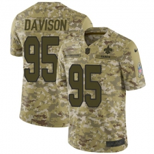 Men's Nike New Orleans Saints #95 Tyeler Davison Limited Camo 2018 Salute to Service NFL Jersey