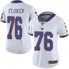 Women's Nike New York Giants #76 D.J. Fluker Limited White Rush Vapor Untouchable NFL Jersey