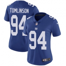 Women's Nike New York Giants #94 Dalvin Tomlinson Elite Royal Blue Team Color NFL Jersey