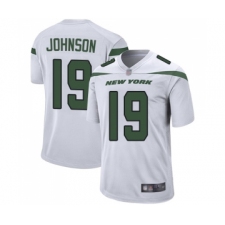 Men's New York Jets #19 Keyshawn Johnson Game White Football Jersey