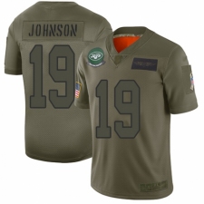Men's New York Jets #19 Keyshawn Johnson Limited Camo 2019 Salute to Service Football Jersey