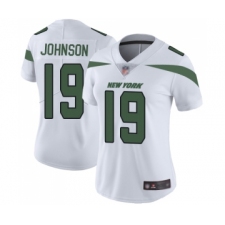Women's New York Jets #19 Keyshawn Johnson White Vapor Untouchable Limited Player Football Jersey