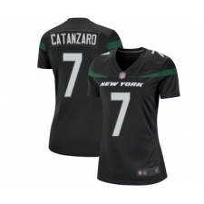 Women's New York Jets #7 Chandler Catanzaro Game Black Alternate Football Jersey