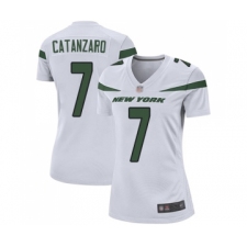 Women's New York Jets #7 Chandler Catanzaro Game White Football Jersey