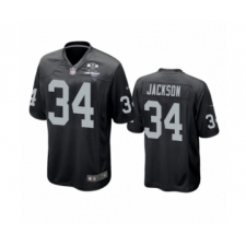 Men's Oakland Raiders #34 Bo Jackson Black 2020 Inaugural Season Game Jersey