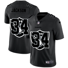 Men's Oakland Raiders #34 Bo Jackson Black Nike Black Shadow Edition Limited Jersey