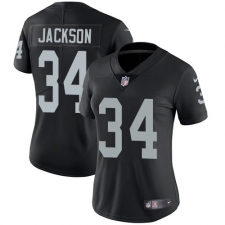 Women's Nike Oakland Raiders #34 Bo Jackson Elite Black Team Color NFL Jersey