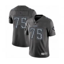 Men's Oakland Raiders #75 Howie Long Gray Static Fashion Limited Football Jersey