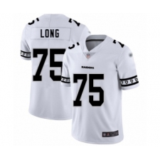 Men's Oakland Raiders #75 Howie Long White Team Logo Fashion Limited Football Jersey